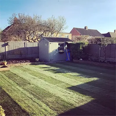 white shed